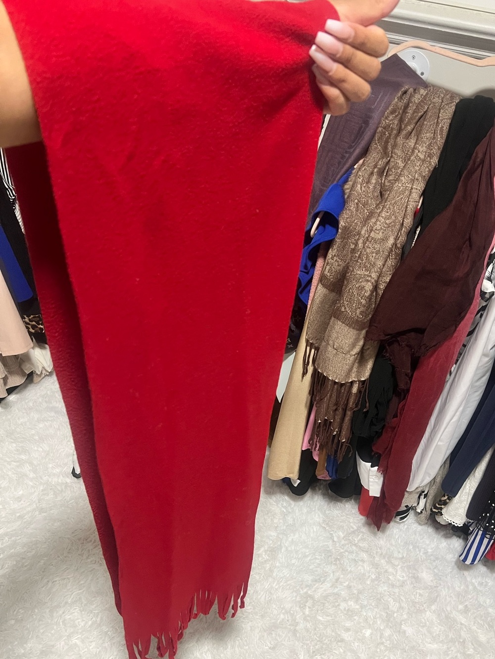 Red Women’s scarves/ wraps - Classic Solid